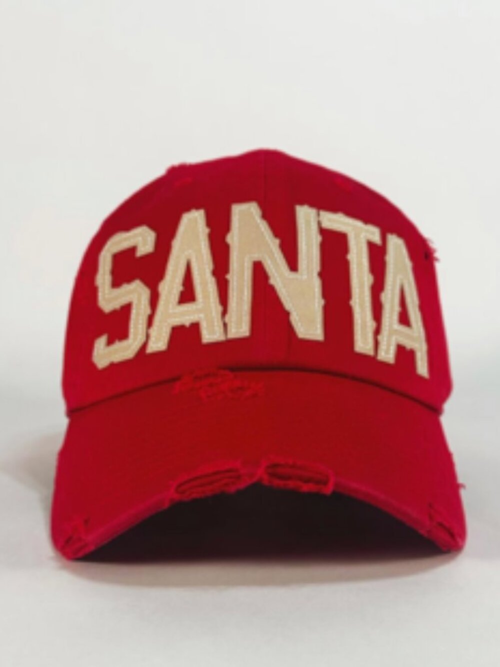 NWT "Santa" Distressed Cotton Hat